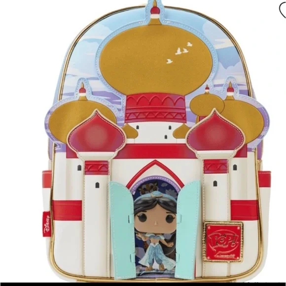 Loungefly Disney Diamond Jasmine Aladdin Backpack Bag Purse  display picture 3